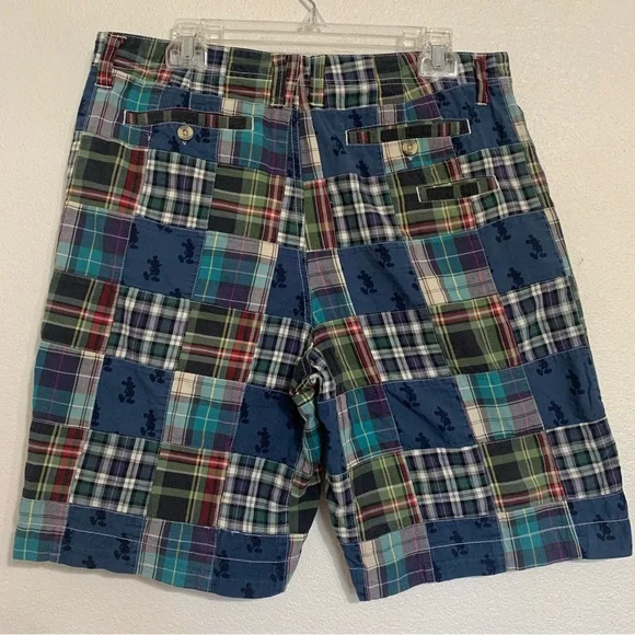 Walt Disney World Mickey Mouse Madras Plaid Shorts Size 34 - Picture 4 of 8